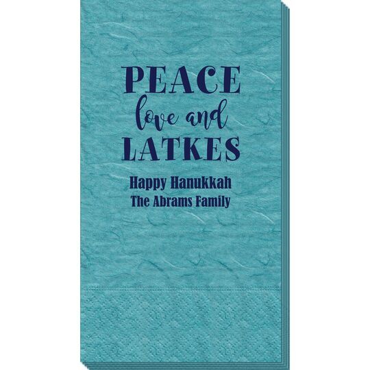 Peace Love And Latkes Bali Guest Towels